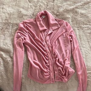 Blush Garage Button Up
